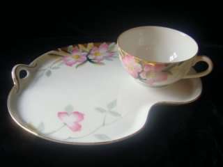 Noritake AZALEA Snack Set Plate & Cup Set with gold accents GREAT 