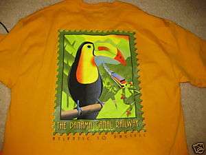 Panama Canal Railway t shirt adult LG toucan  