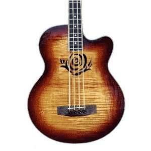String Acoustic/Electric Bass with Floral Sound Hole from Dillion 