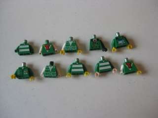 LEGO Lot of 10 MINIFIGURE Green TORSOS Bodies #2  