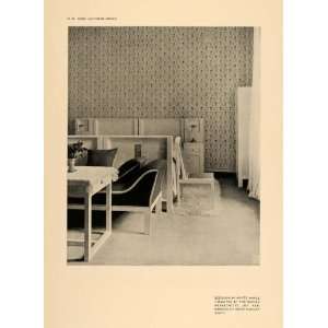  1906 Koloman Moser Bedroom Interior Design Bed Print 