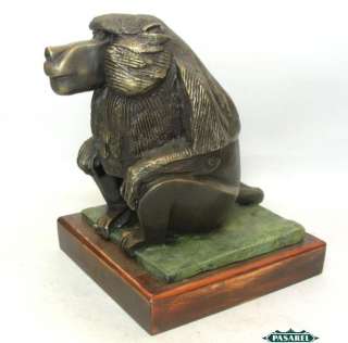 Eliezer Weishoff Bronze Monkey / Baboon Sculpture 1950s  