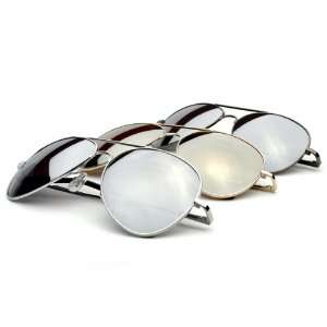  Premium Mirrored Aviator Top Gun Sunglasses w/ Spring 