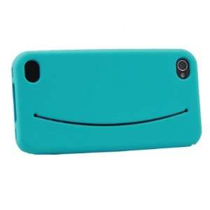  Blue Smiley Face Card Holder Slot Style Silicone Case 