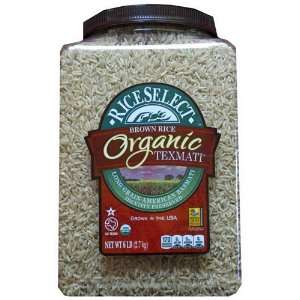 Rice Select Organic Brown Rice Texmati 6 Lb  Grocery 