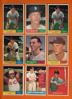 1961 Topps Baseball Lot of 9 Star Cards   Vg/Ex to Excellent Condition 