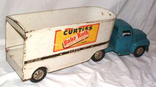 1950s GIANT BUDDY L CURTISS BABY RUTH TRUCK AND TRAILER SET  