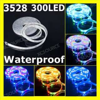 5M SMD RGB LED Strip Light Waterproof IP65 3528 300leds+24key IR 