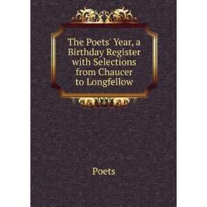   with Selections from Chaucer to Longfellow Poets  Books