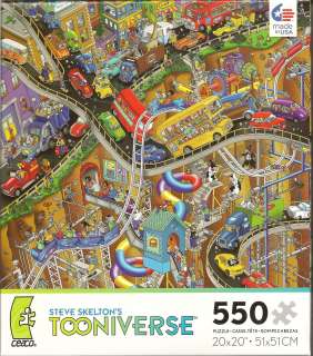  Parts Tooniverse Art by Steve Skelton 550 Piece Ceaco Jigsaw Puzzle 
