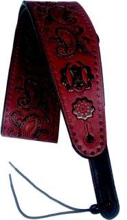 Levys PM44T03 (3 Paisley Tooled Leather Strap)  