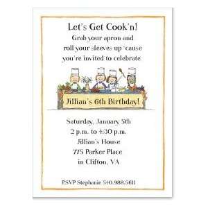  Girls Cooking Party Invitation