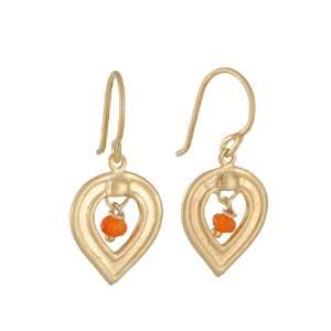  KATIE DIAMOND  Dewdrop Earring with Carnelian Jewelry