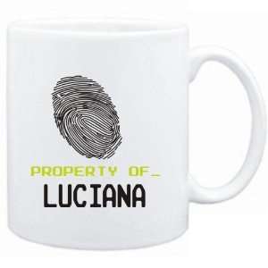  Mug White  Property of _ Luciana   Fingerprint  Female 