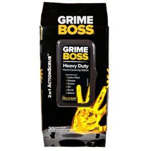 Grime Boss A541S30 Heavy Duty Hand Cleaning Wipes, 30 Count (Pack of 6 