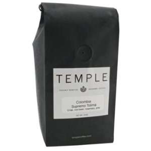 Temple Coffee   Colombia Supremo Tolima Coffee Beans   5 lbs  