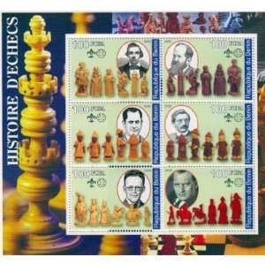   Stamps 2 Souvenir Sheets From Benin Philidor Steinitz 