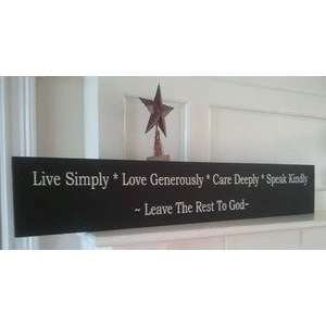  Live Simply * Love Generously by CreateYourWoodSign 