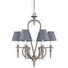 NEW 28W UNIQUE CLASSIC PEWTER FINISH CHANDELIER WITH 