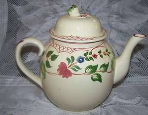 Adams Titian Ware Royal Ivory England Multcolored Floral Teapot 