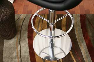 WHITNIE faux leather MODERN bar stool (set of 2) BlacK  