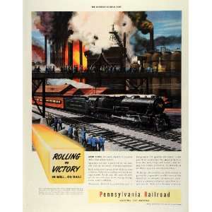   Savings Bonds WWII Train Steel   Original Print Ad