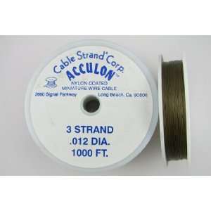  Acculon beading wire tigertail .012 1000ft Gold