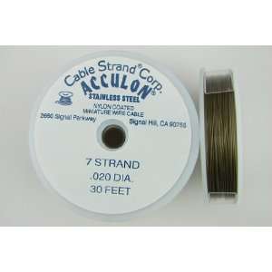  Acculon Tigertail Antique Gold Beading Wire 3 Strand .020 