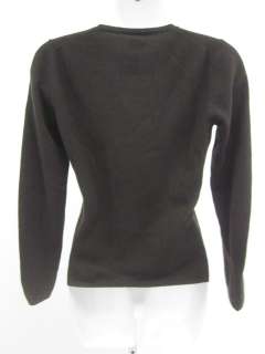 MATILDE Dark Brown Cashmere V Neck Sweater Ital Sz 42  