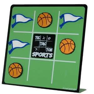  Basketball Magnetic Tic Tac Toe Game (Blue Pennant/Ball 