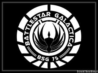 Battlestar Galactica BSG 75 Logo Decal Sticker (2x)  