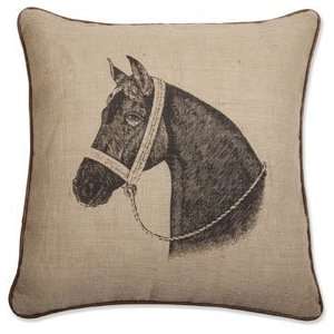 Thomas Paul Thoroughbred Horse 18x18 Jute Pillow