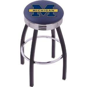  University of Michigan Steel Stool with 2.5 Ribbed Ring 