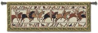 BAYEUX MEDIEVAL VINTAGE HORSE INVASION OF ENGLAND ART TAPESTRY WALL 