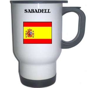 Spain (Espana)   SABADELL White Stainless Steel Mug 