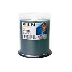  Philips CD R 52X Silver Shiny CDR Blank Media Discs 