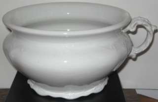 DRESDEN Chamber Pot vintage Semi Porcelain White  