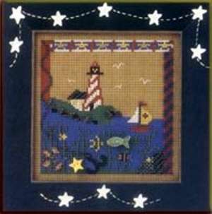   Counted Cross Stitch Kit Buttons & Beads MHCB179 ~ AT THE SHORE  