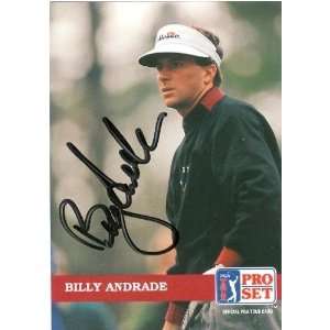  Billy Andrade Autographed Trading Card (Golf) Sports 