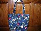 Hand Crafted Purse/Hand Bag  Navy W/Red Dice/floral