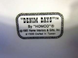 Vintage Denim Days (HOMCO) Figurine #1500 New Beginnings 1985  