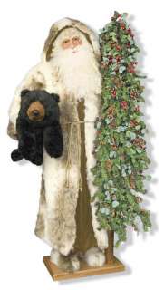Ditz FATHER CHRISTMAS 5 Tall BEAR TRAIL CHRISTMASw/Tree & DITZ Bear