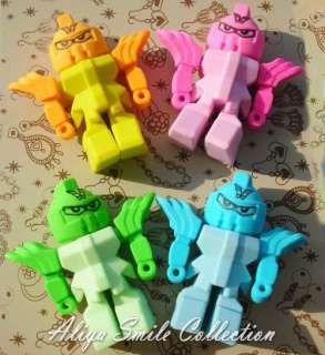Set of 4 Cute Cartoon Funny Animal Erasers Lovely Kids Party Gifts 