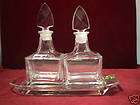czechoslovakia n belfor crystal perfume bottle set  