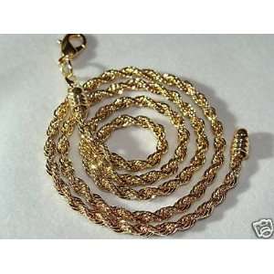  18 INCH 18kt SKILLUS GOLD 4mm ROPE CHAIN WITH LOBSTER CLAW 