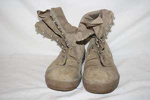 US Army Military Boots Belleville Vibram Desert Tan Brown Size 10 Used 