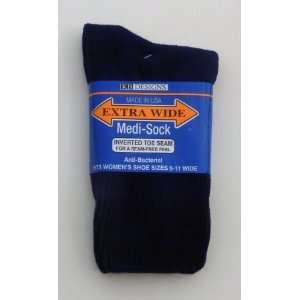  Extra Wide Sock Company #4850W Navy Extra Wide Medi Sock 