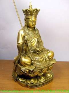 Chinese bronze Ksitigarbha Bodhisattva statue 8High  