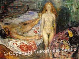 Edvard Munch   Death Of Marat Reproduction Oil Painting  