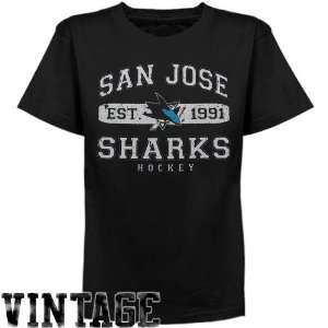   Sharks Youth Cleric T Shirt   Black 